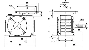 DZ Series — Full Range, Ever-Power Australia DZ Series compact worm reducer product range all sizes Ever-Power Australia