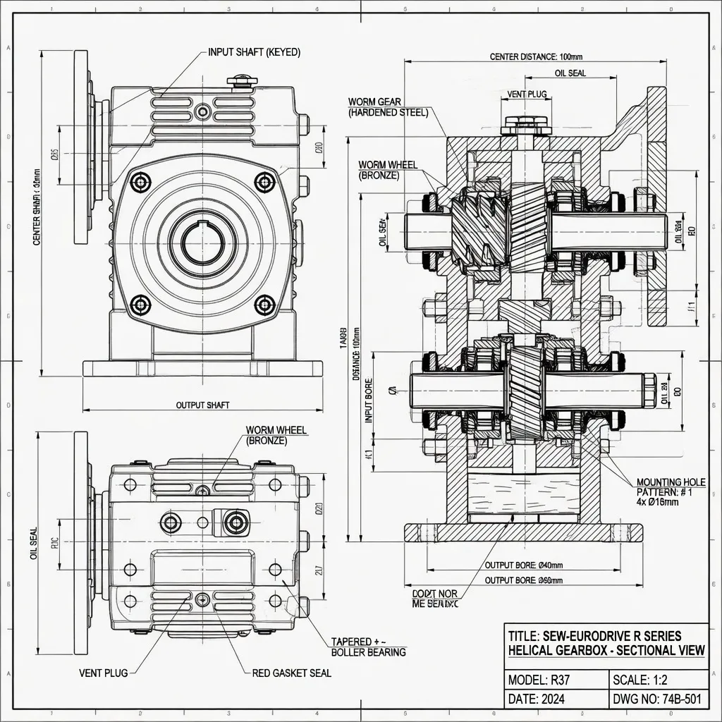 WDKA and WDKS Series worm gear reducers