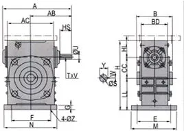 WKA Worm Reducer — Deep Bore Shaft-Mount Assembly WKA deep bore worm reducer shaft-mount assembly with torque arm