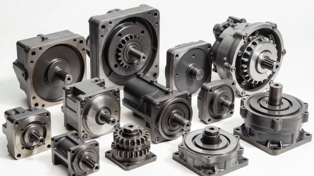 Ever-Power helical-worm gearbox cutaway for drum filter application